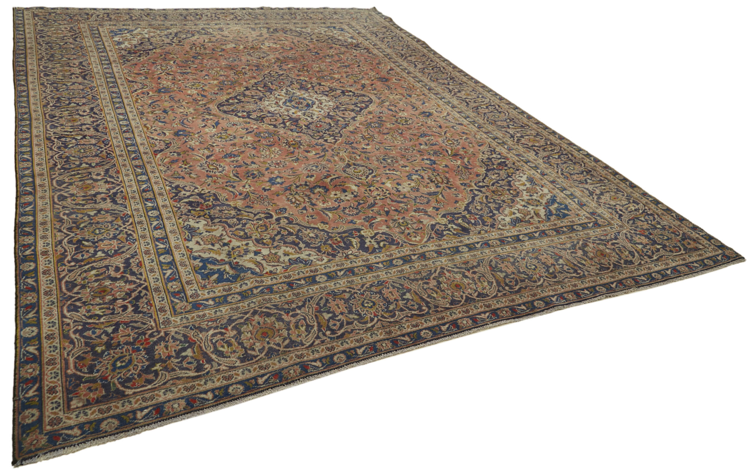 Handmade Oriental Vintage 284 cm x 388 cm Beige Wool Carpet