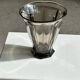 Smoked molded glass vase H:17cm