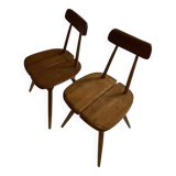Set of 2 Tapiovaara wooden chairs