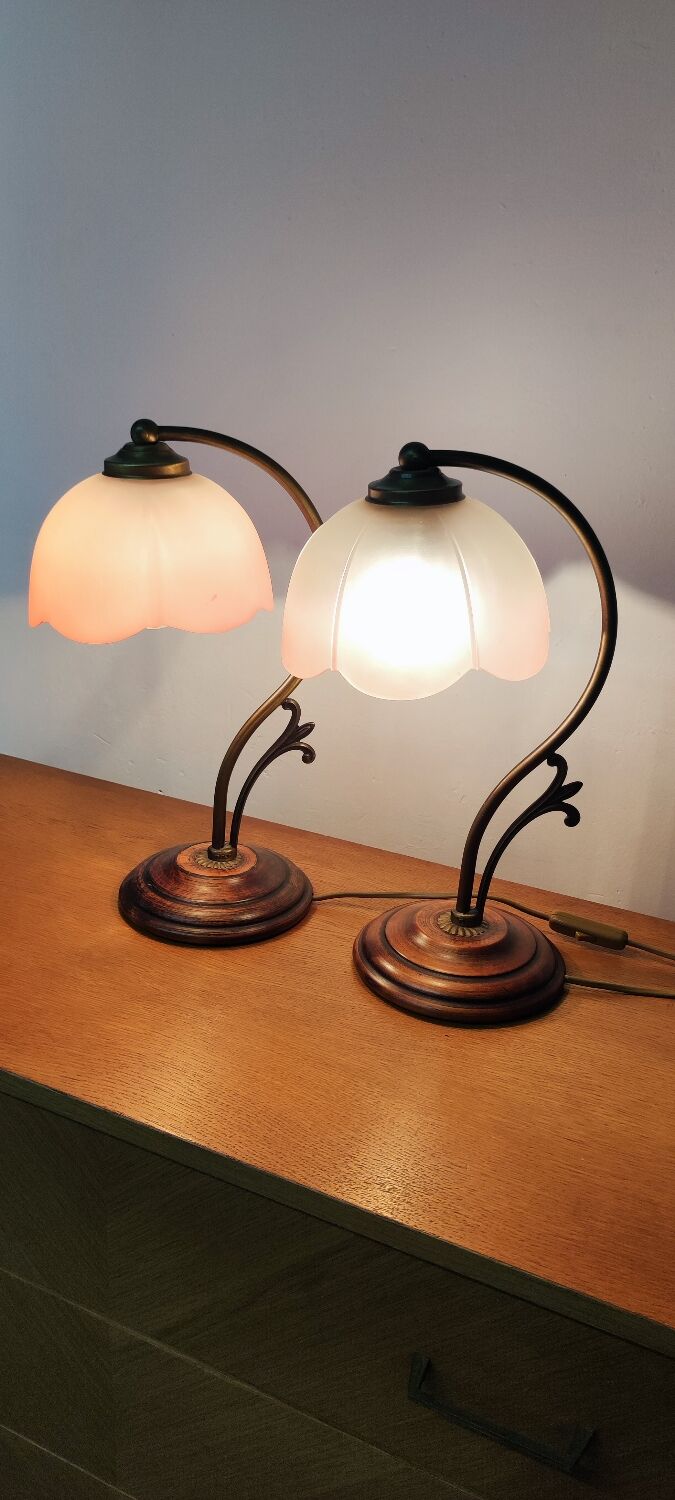 Pair of bedside lamps