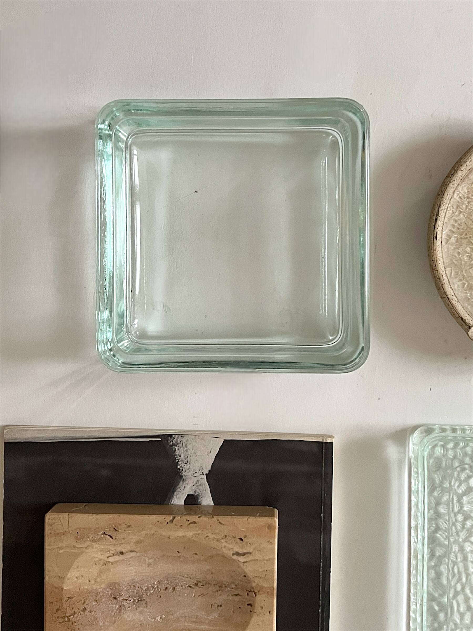 Lumax glass Bauhaus ashtray, 1970