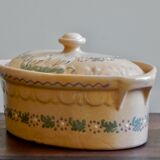 Large Alsatian terrine in ochre terracotta