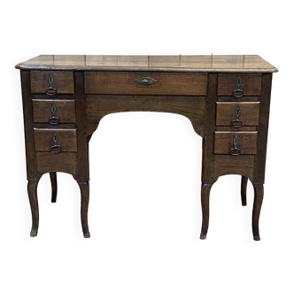 Oak desk nineteenth Louis XV style