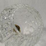 Vintage carved clear glass globe walker