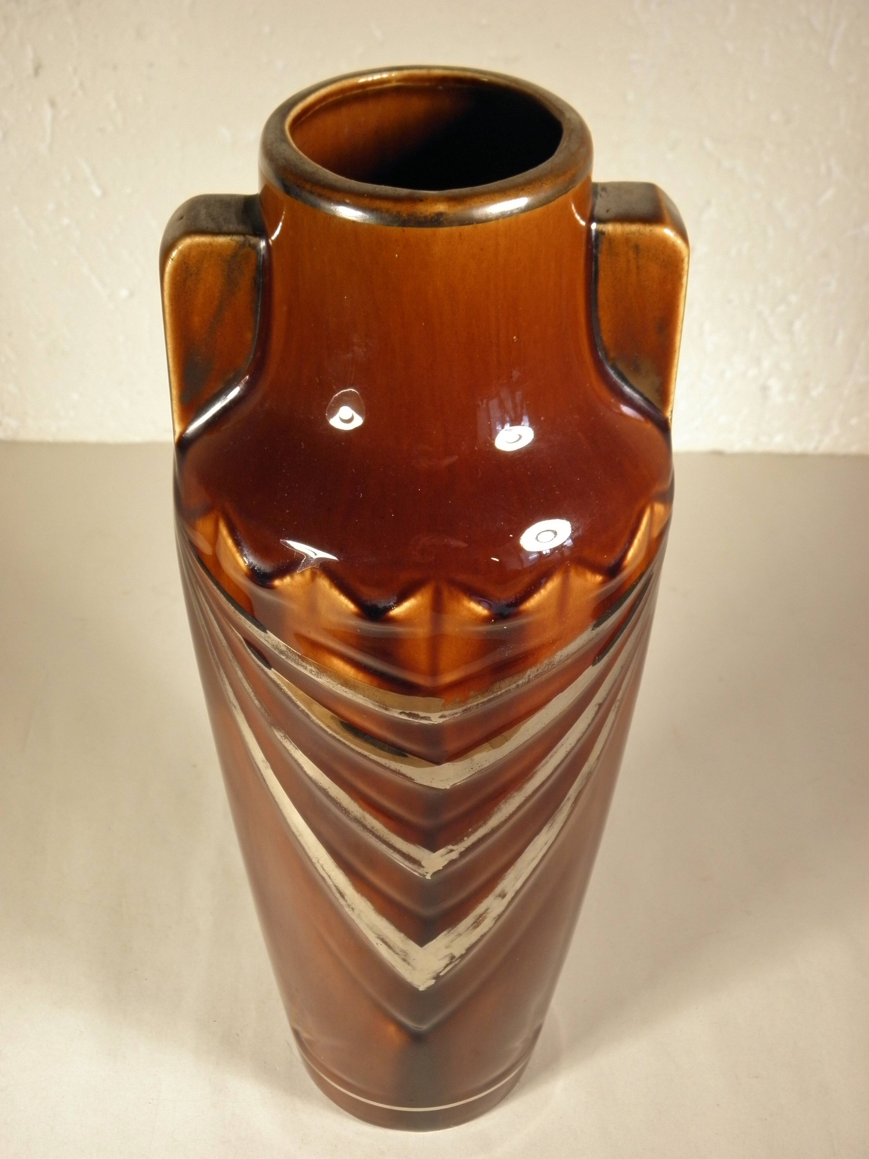 Art Deco Ceramic Vase Elge - Vierzon