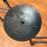 Mid-century brutalist extendable wrought iron floor chandelier, 1960s.