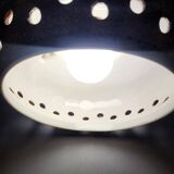 Glazed ceramic pendant light, West Germany 1960-70