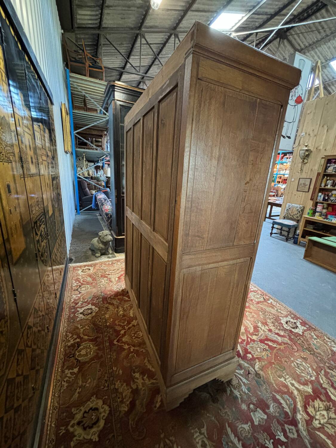 Art deco oak wardrobe