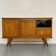 Vintage French modernist sideboard in oak, 1950s design.
