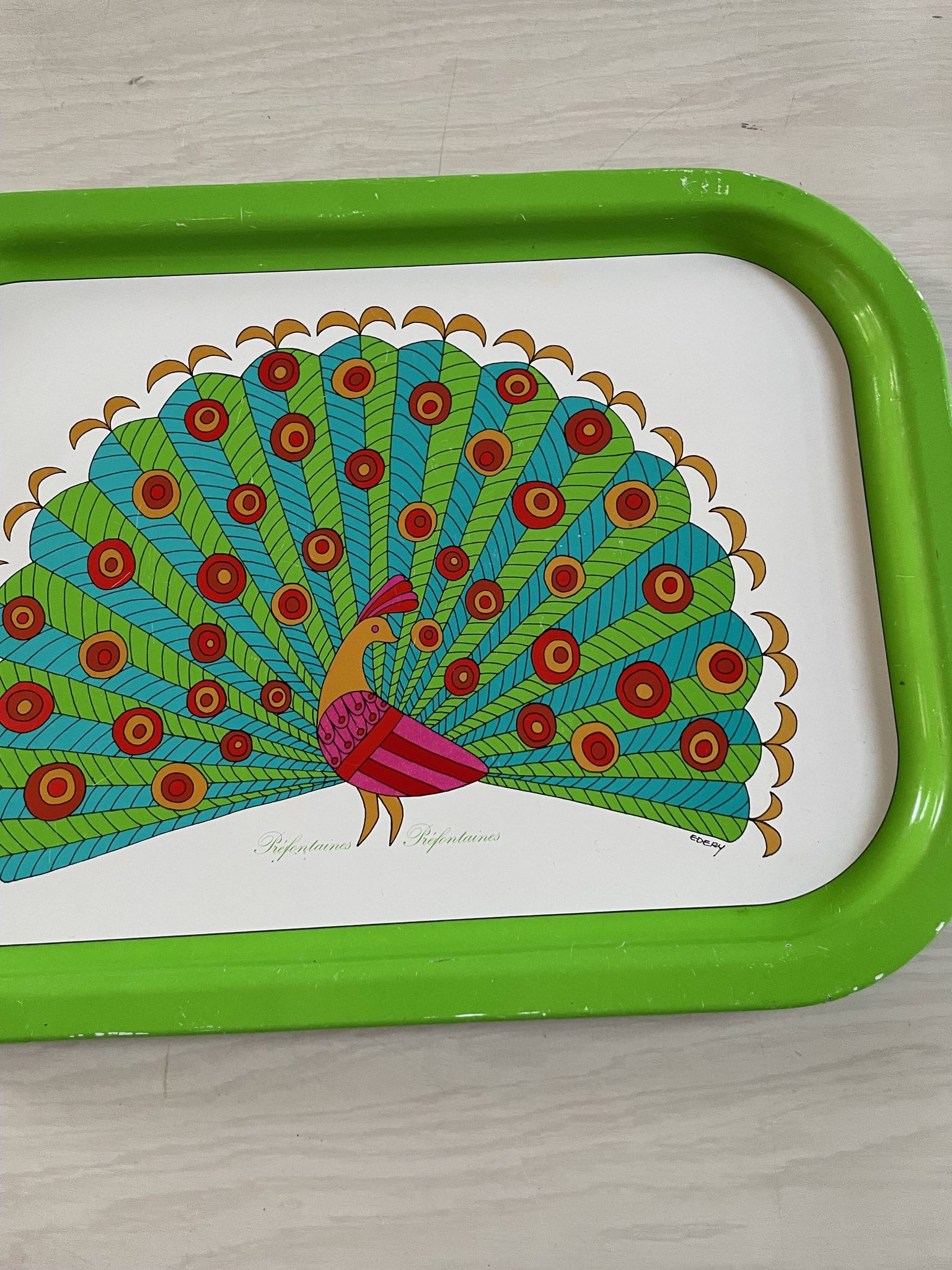 Vintage metal tray