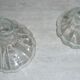 Ensemble de 2 vases en verre soufflé transparent