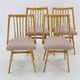 1960s Antonin Suman Set of Four Dining chairs in Beech Wood , Czechoslovakia