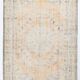 Tapis vintage à décor géométrique orange et crème