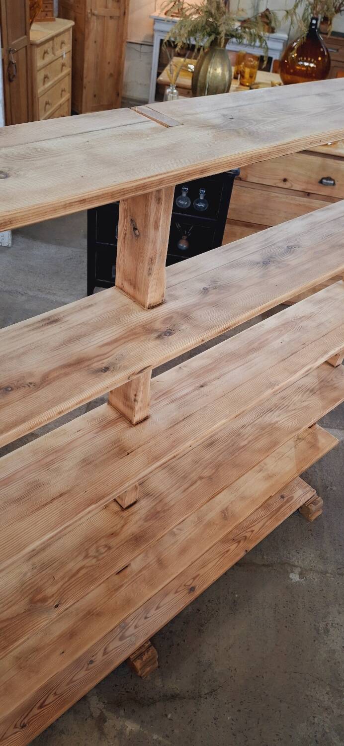 Large old shelf on legs