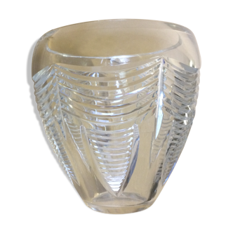 Large Art Deco vase in Baccarat crystal