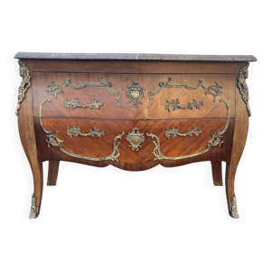 Commode Style Louis XV - bois marqueterie