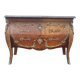 Commode Style Louis XV – 2 Tiroirs Bombés – Bois Marqueterie et Bronze