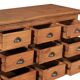 Solid wood sideboard with 12 drawers 160cm