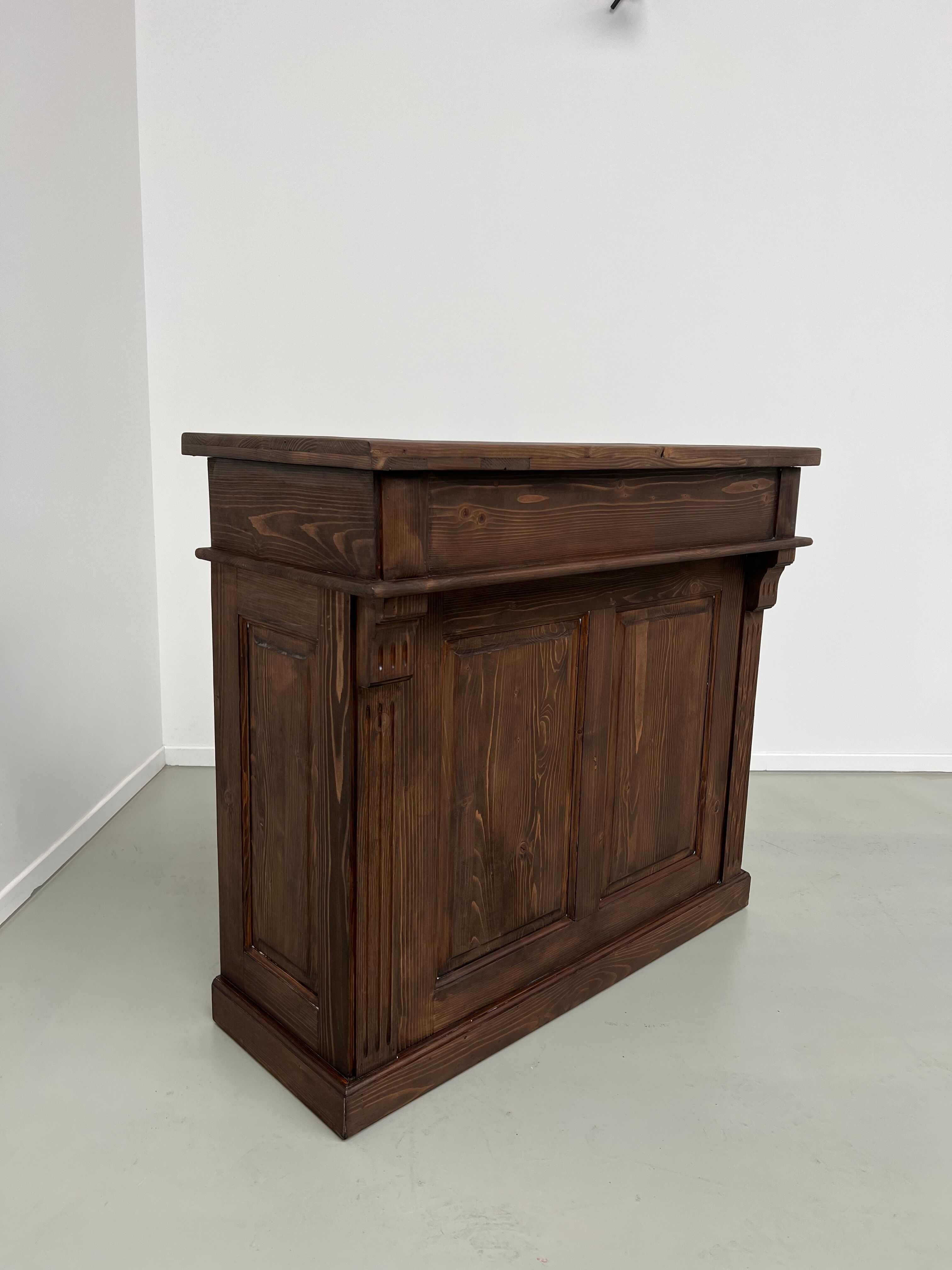 Pine trading counter completely restored