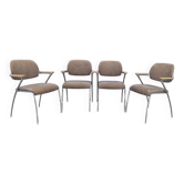 Ensemble de quatre chaises de salle à manger de golf conçues par Franceso Zaccone, Allemagne, années 1970.