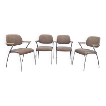Set of four golf dining chairs designed by Franceso Zaccone, Germany, 1970s
