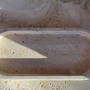Pocket tray decorative oblong travertine oval tray decorative raw travertine