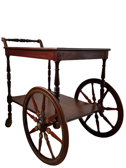 Former service with large wooden wheels