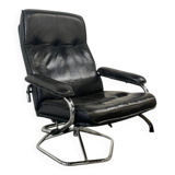 Vintage Danish leather lounge chair / armchair / single chair UNICO