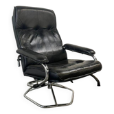 Vintage Danish leather lounge chair / armchair / single chair UNICO