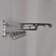 Aluminum coat rack in art deco style, 1970's