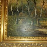 Tableau sous bois XIXème