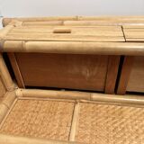 commode /console en bambou vintage