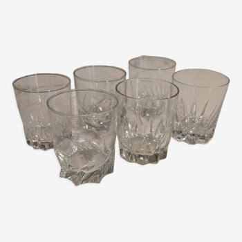 Set of water glasses or vintage spirits