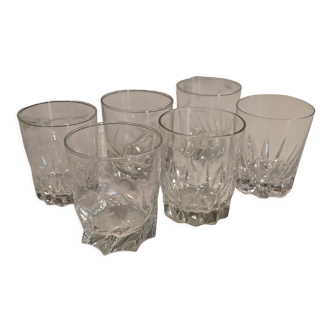 Set of water glasses or vintage spirits
