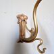 Art Nouveau wall light in bronze and satin glass, 1910s