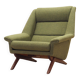 Green armchair, Danish design, 1970s, manufactured by Horsens Møbelfabrik