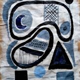 Croissant de lune bleu