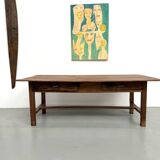 French farmhouse table in solid walnut, circa 1920