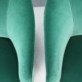 Pair of velvet armchairs Gio Ponti style