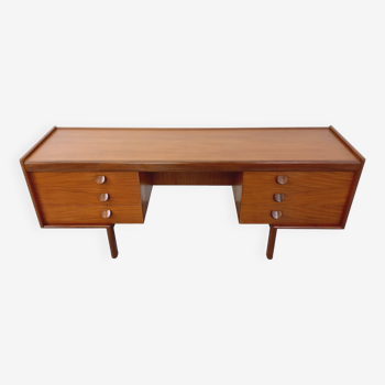 Vintage Scandinavian style dressing table sideboard from the 60s in teak, signed White & Newton