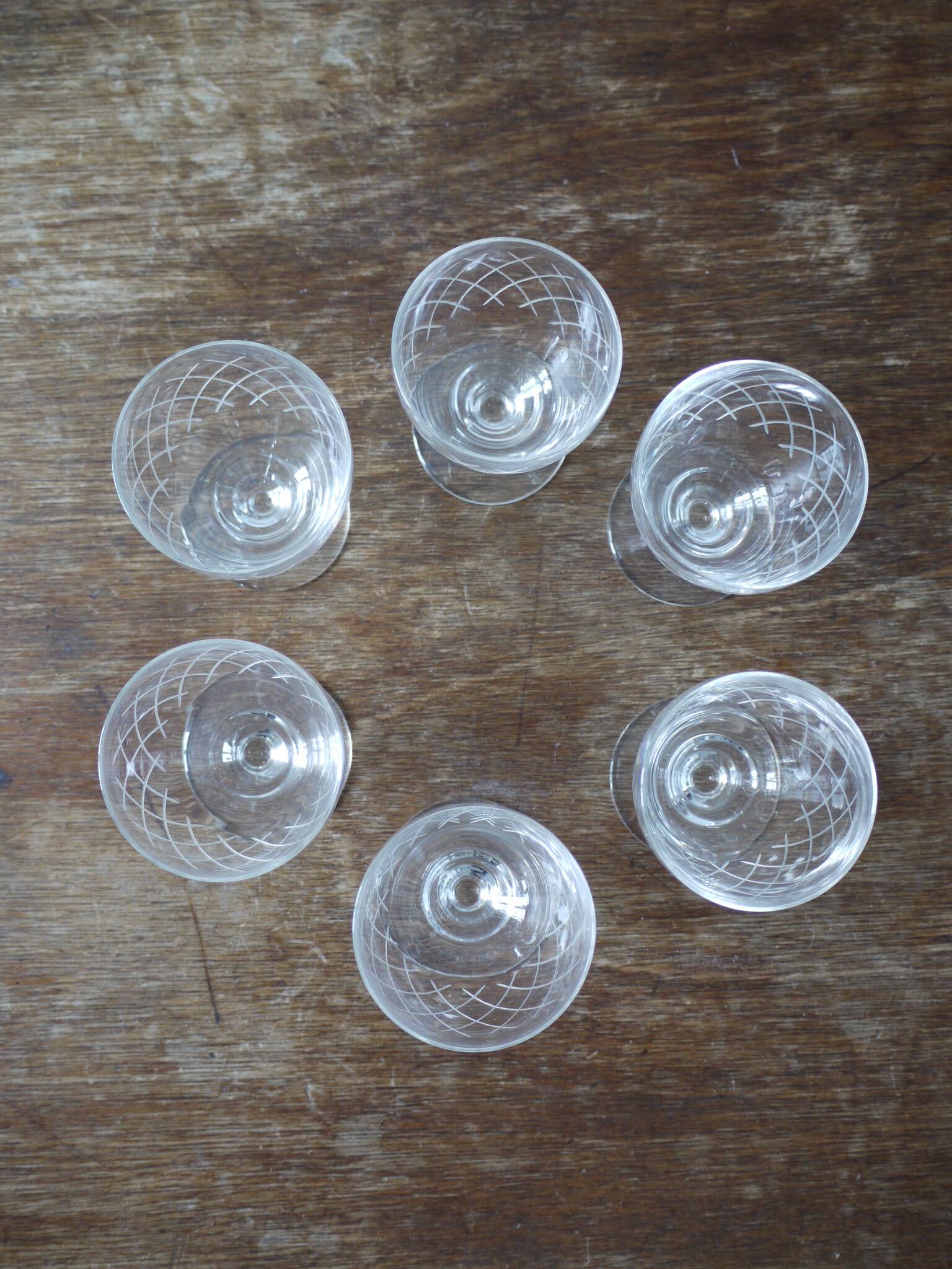 Lot de 6 petits verres à pied