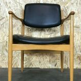 Danish armchair oak Eiche Denmark 60s