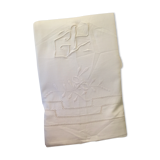 Old cotton embroidered sheet