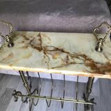 Marble and gilded bronze magazine rack