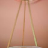 Chandelier signed Muller Frères Lunéville, Art Deco suspension, nickel-plated bronze chandelier, ceiling lamp,