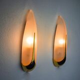 Pair of idearte "ear of corn" wall lights, Spain, 1980
