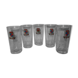 Lot 5 glasses pastis duval bistro advertising