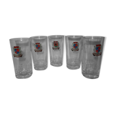 Lot 5 verres pastis duval bistrot publicitaire