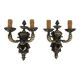 Pair of Satyr wall lights in bronze Napoleon III 19th century