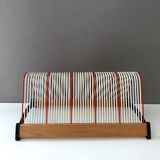 Vintage record stand, vinyl record holder, Plattofix Germany